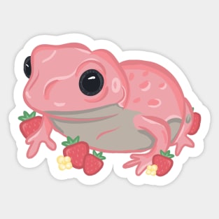 Look at you, Strawberry Frog Sticker